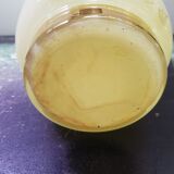 Old creamy white opaline vase with birds decor & vintage gilding