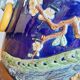 Large antique majolica cache pot, planter by Joseph Holdcroft.