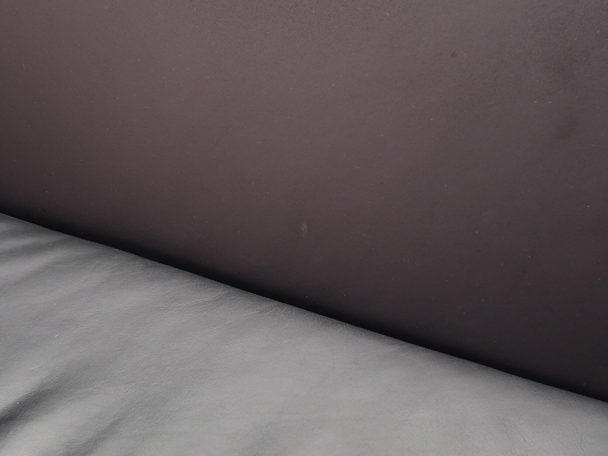 Sofa black leather, Danish design, 70's