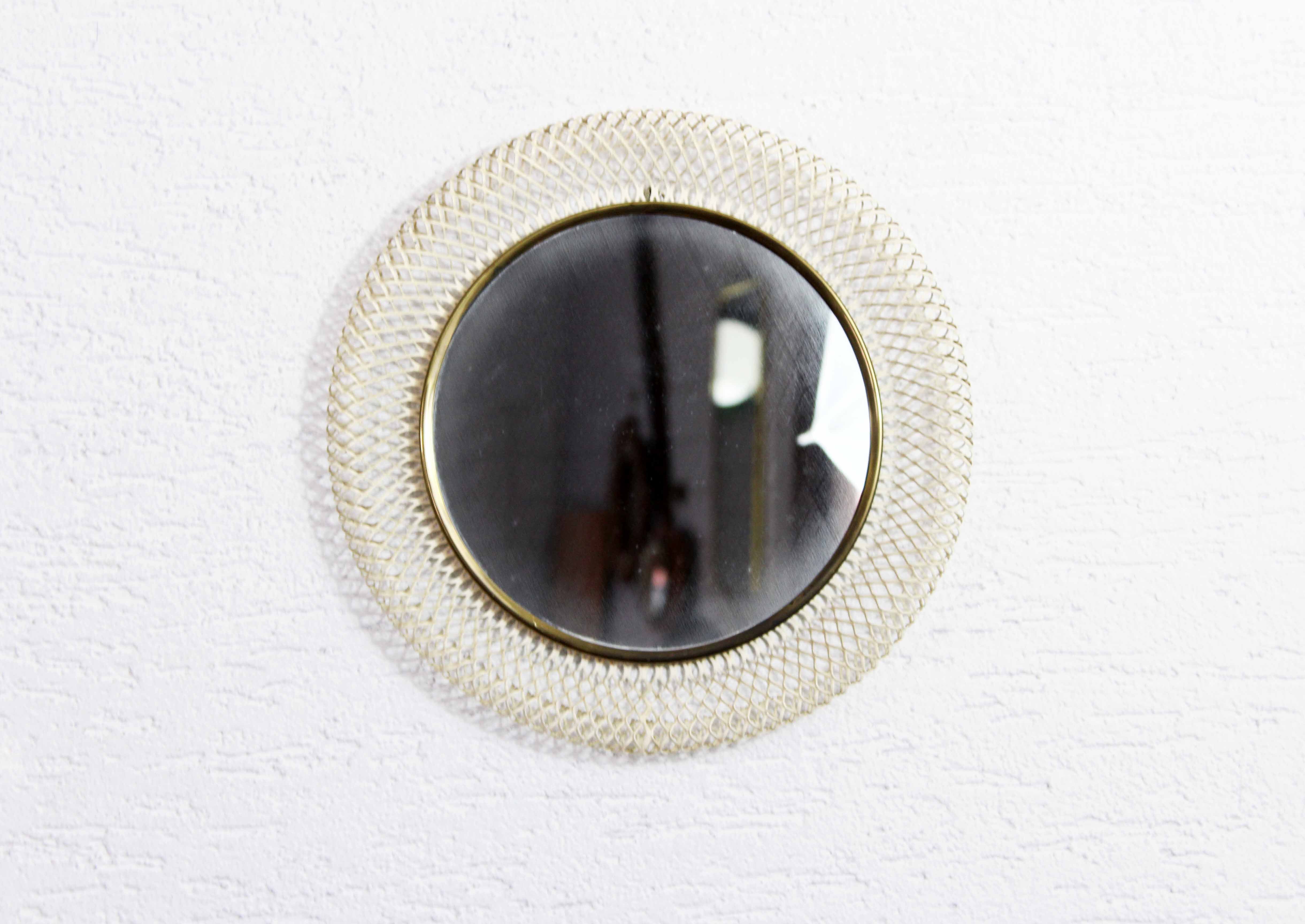 Round metal mirror 1950