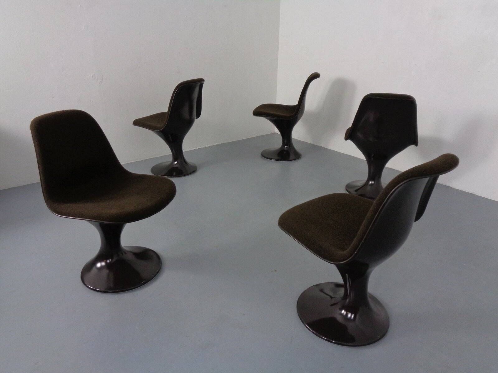 Orbit Chairs by Farner & Grunder for Herman Miller, 1970s, Set of 5