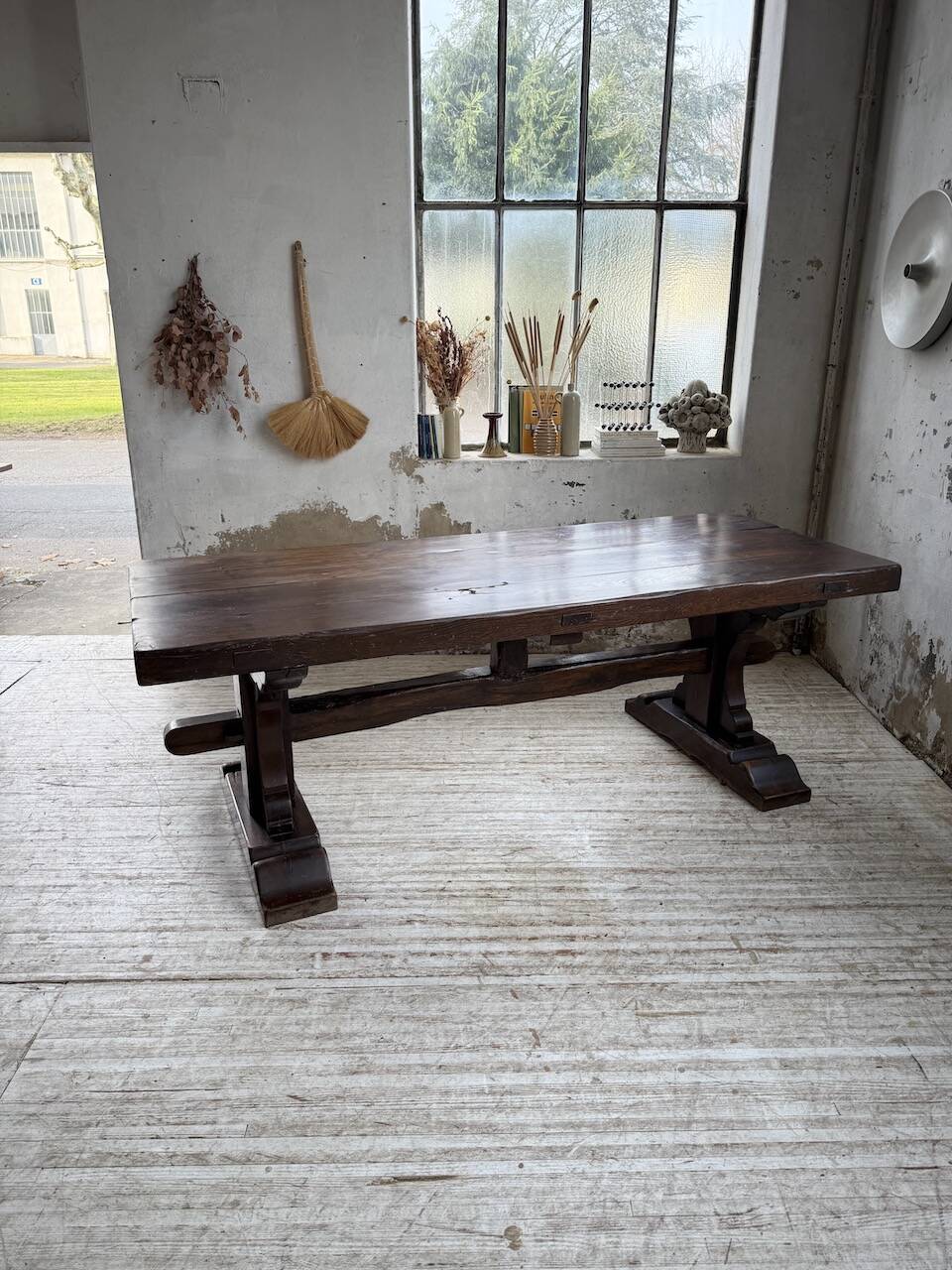Table de monastère XXL en chêne, 19ème s.