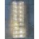 Elegant Italian Diamanté Murano Glass and Brass Flush Mount Wall Sconce