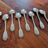 Christofle, Paris - Set of 8 dessert spoons - Vendôme model (Louis XIV style) - in metal