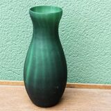 Blown glass vase, frosted satin.