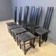 Vintage postmodern dining chairs set of 8, 1980s