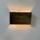 Pair of vintage wall lights, patinated brushed brass, France, 1970
