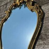 Louis XV style mirror in vintage gold composite 70'S 42x68cm