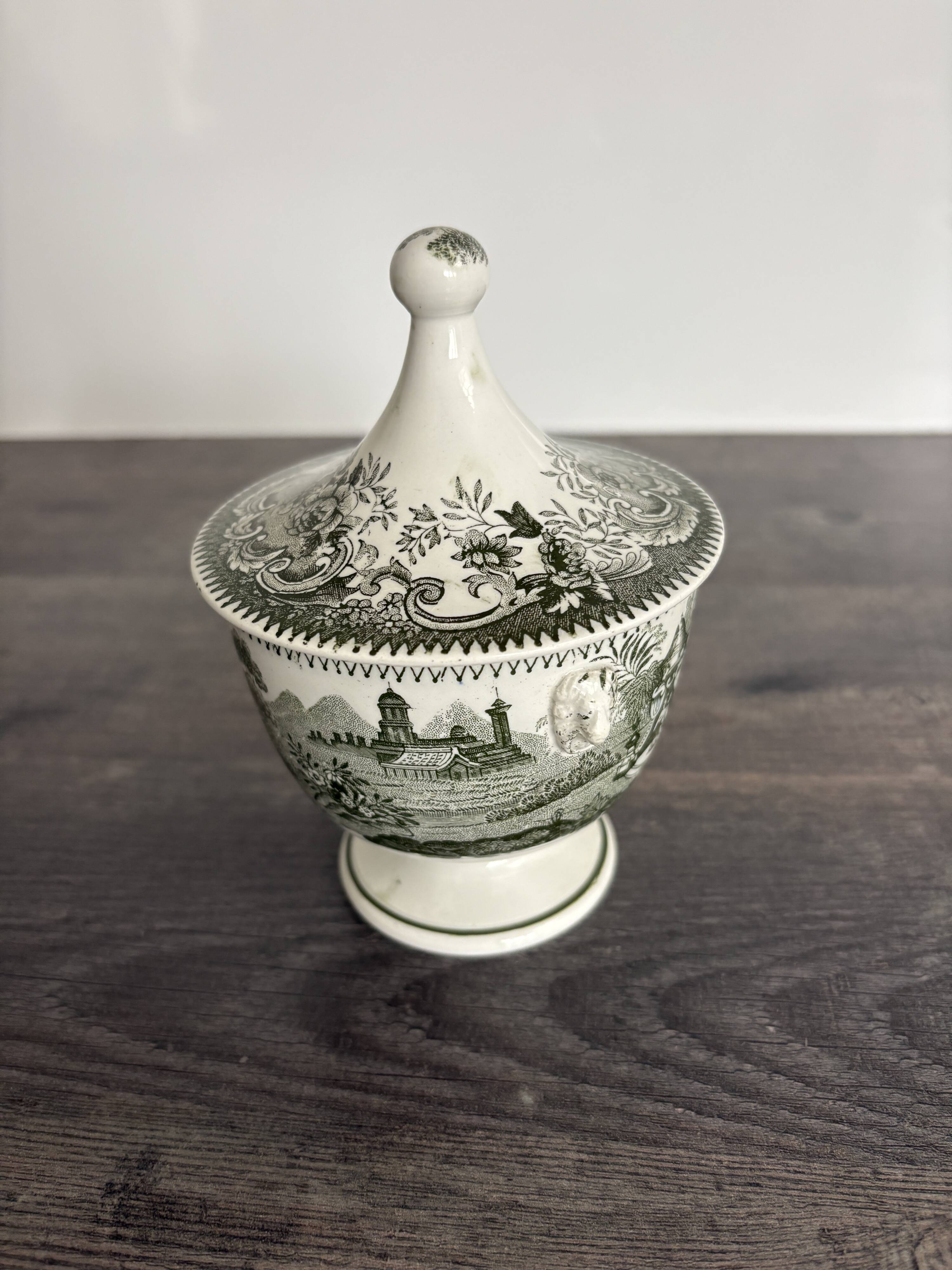 Old Sugar Bowl Jemmapes Faience (Cappellemans)