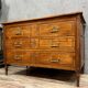 Louis XVI period Grenobloise chest of drawers in marquetry around 1760 opening on the front with 4 out of 3 drawers