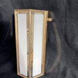 SOTHIS wall lamp - hexagonal - glass and brass - Italy