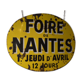 Plaque émaillée foire de Nantes