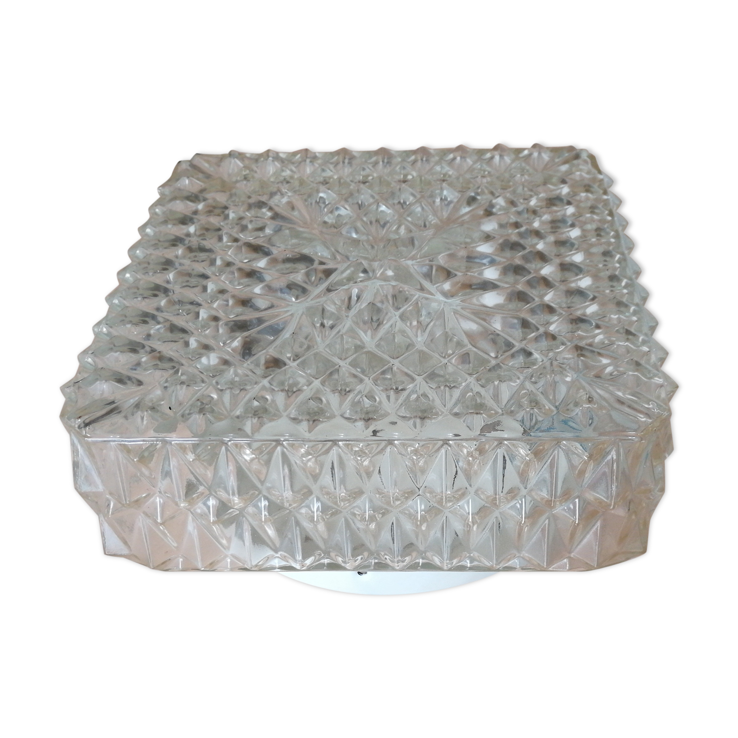 Square glass ceiling light