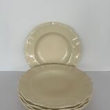 Ivory fluted deep plates Sarreguemines