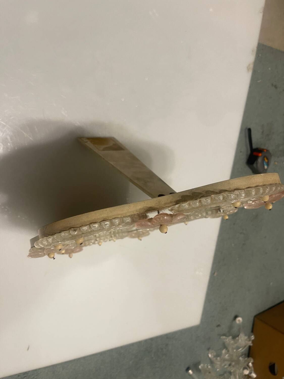 Pink Venetian Murano Glass Table Mirror 1960’s