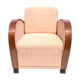 Art deco walnut club armchair, 1930