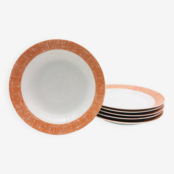 6 Porcelain Deep Plates “Winterling, Roslau - Bavaria”