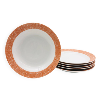 6 Assiettes Creuses en porcelaine « Winterling, Roslau - Bavaria»