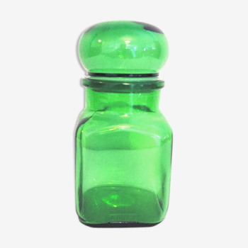 Green Ariel glass bottle