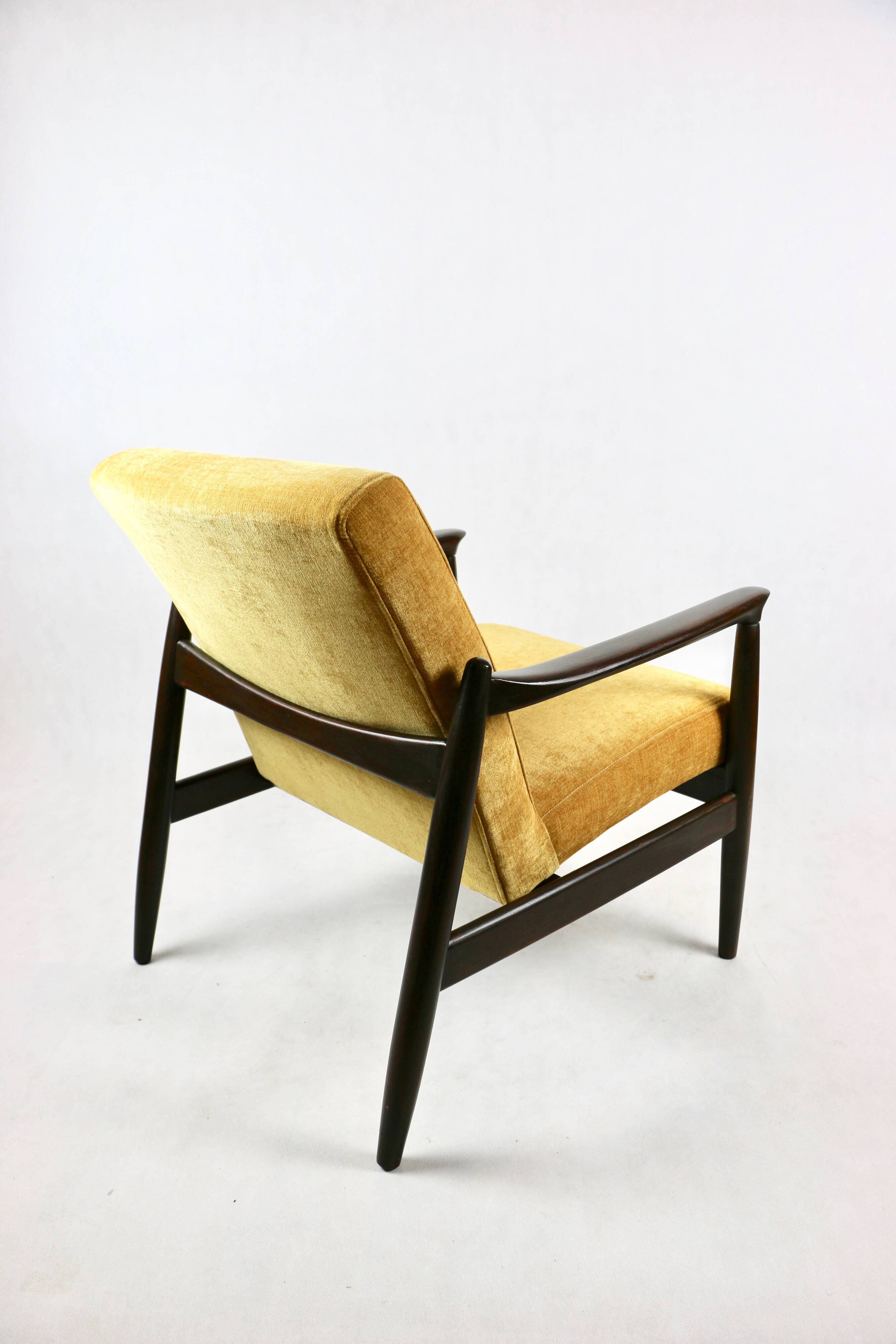 Fauteuil jaune GFM-64 attribué à Edmund Homa, 1970