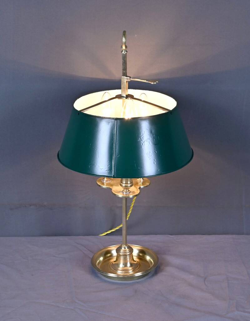 Lampe bouillotte en laiton, style Empire – fin XIXe