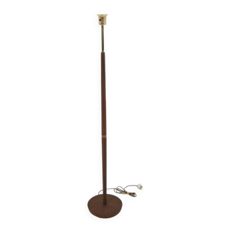 Scandinavian floor lamp in teak and metal, Sweden, 1950