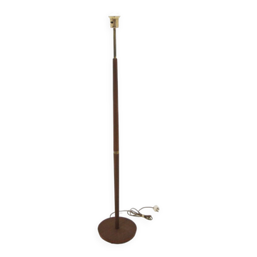 Lampadaire scandinave en teck et métal, Suède, 1950