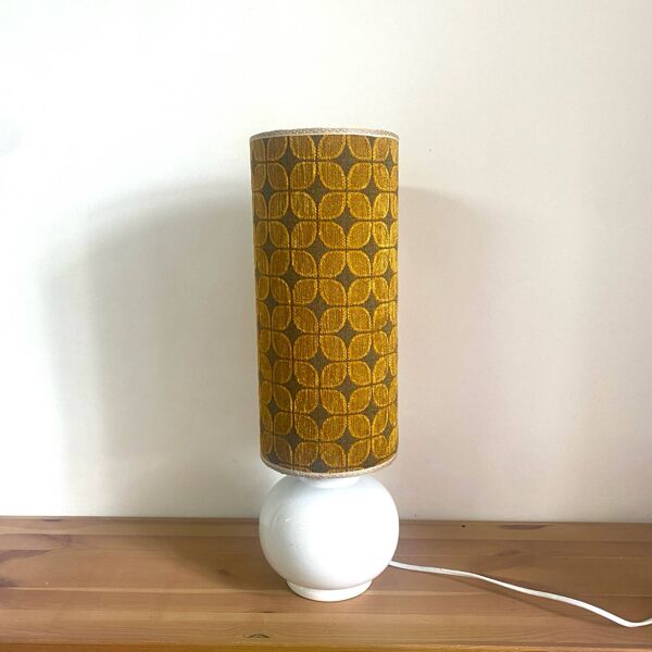 Lampe vintage upcyclée - upcycling - Trèfle Rétro Velours