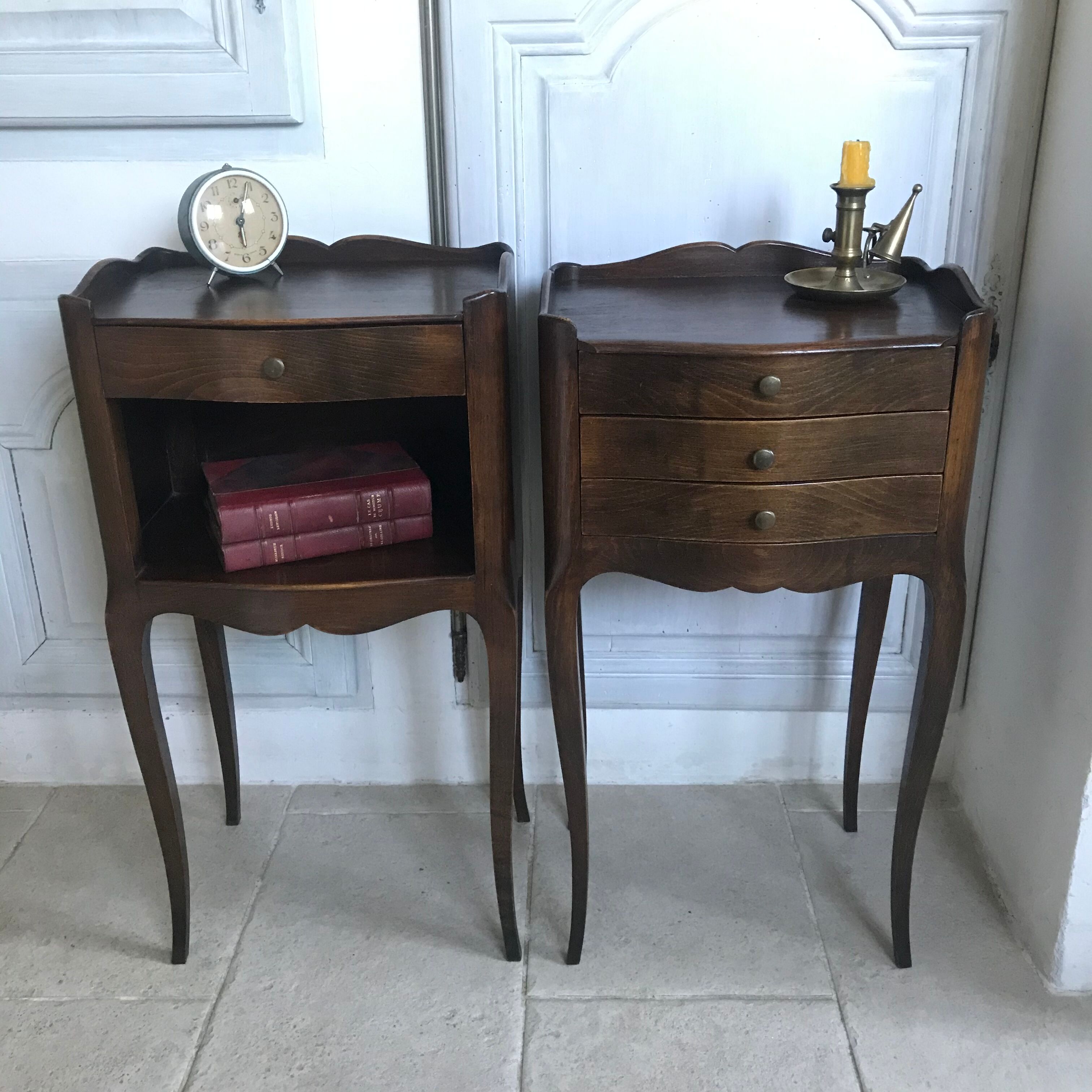 Pair of Louis XV-style bedside tables