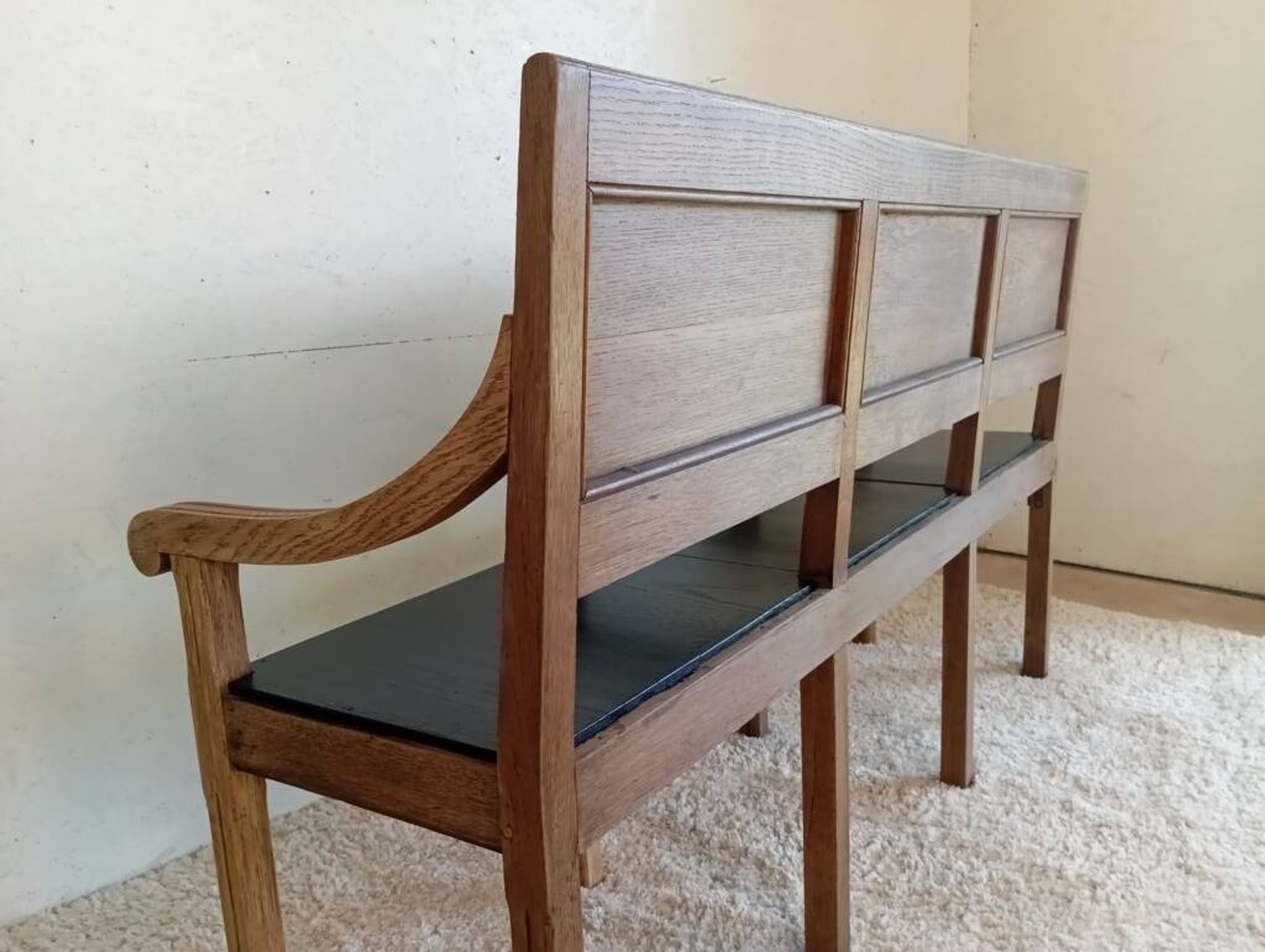 Banquette début XXème en chêne massif