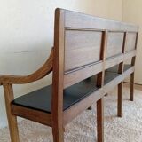 Early 20th-century solid oak bench