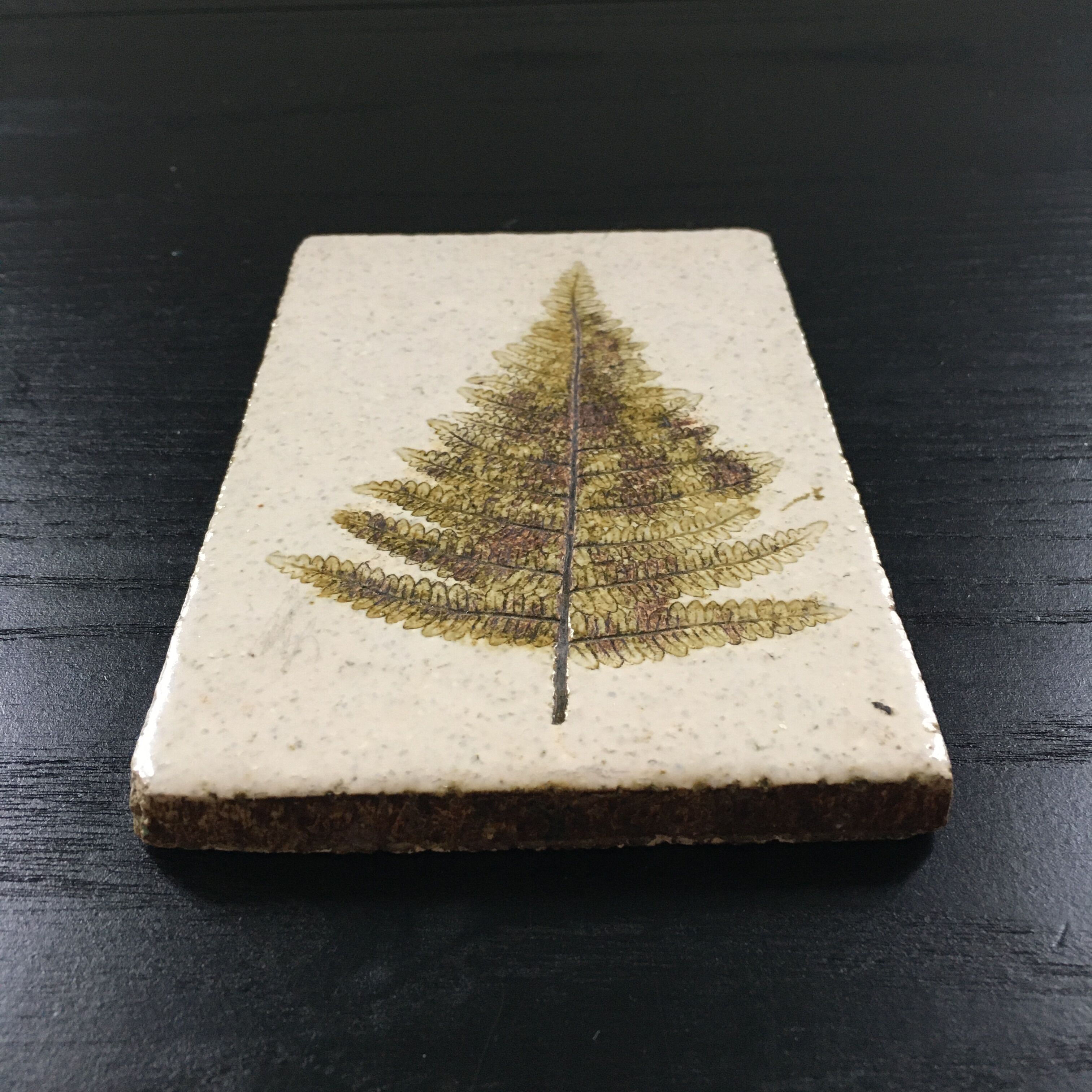 Paper press fern decoration