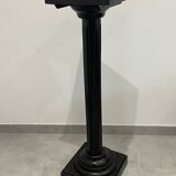 Nineteenth century black wooden fifth wheel column Napoleon III