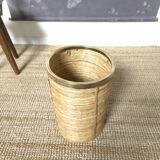 1970 Rattan basket Gabriella Crespi style