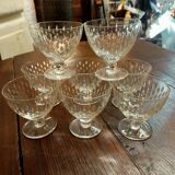 8 glasses Baccarat drops of water