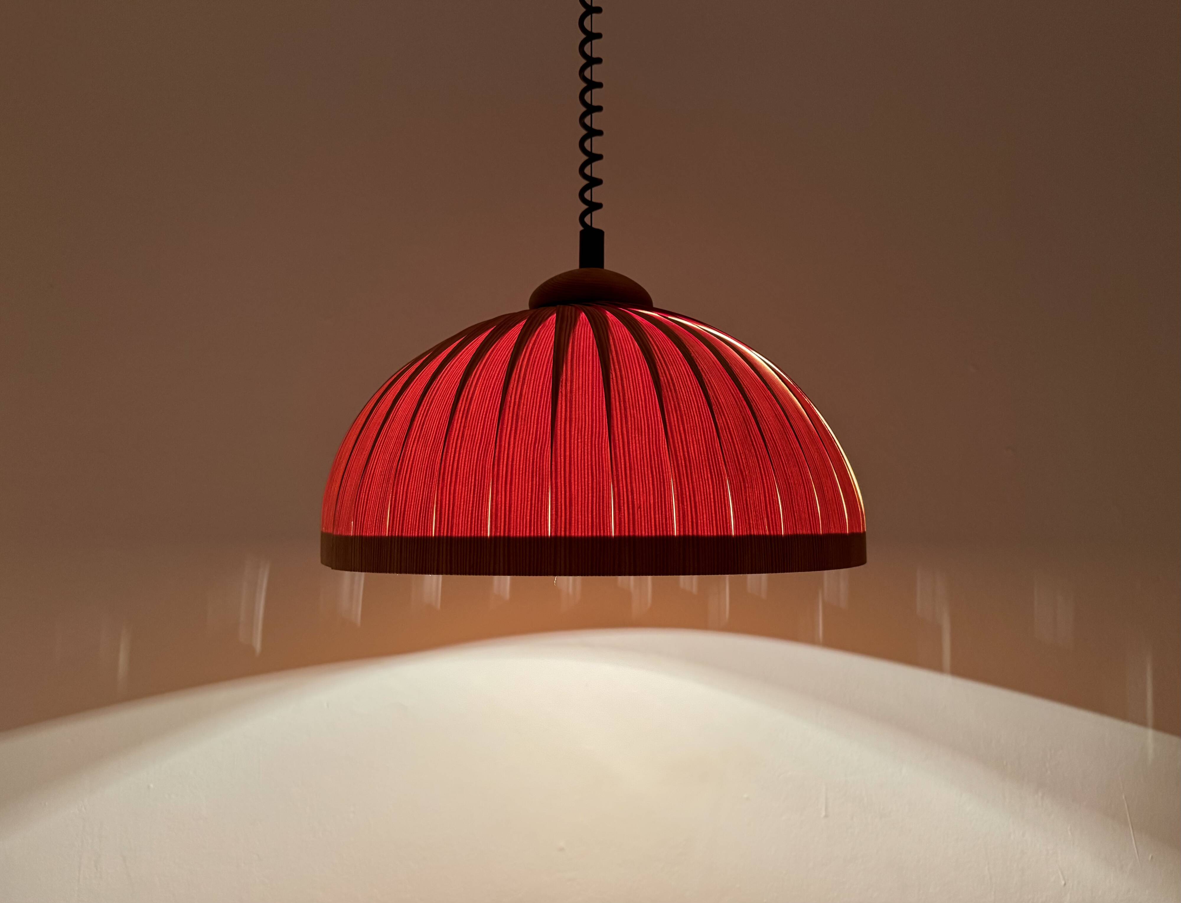 Large Wooden Pendant Lamp