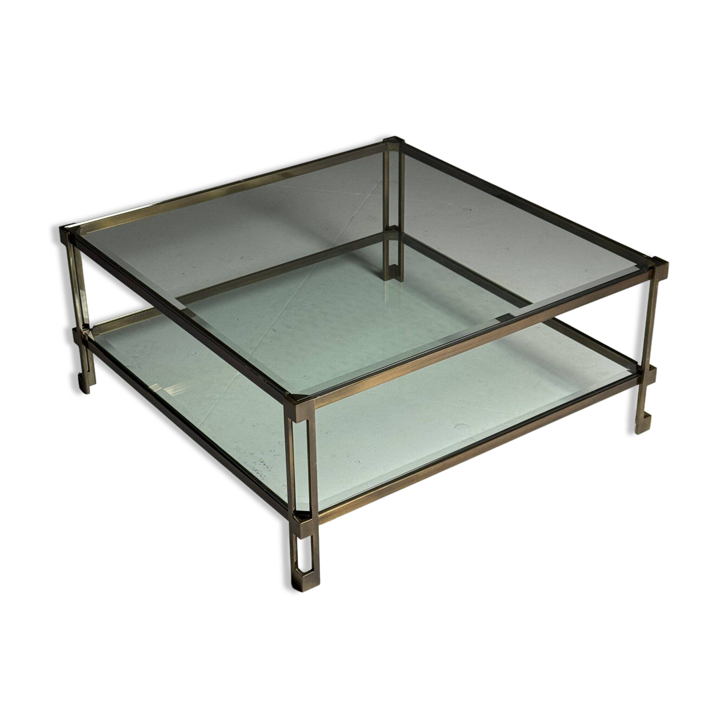 Table basse en verre vintage