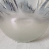 Tulipe de lampe verre irisé/argenté