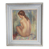 Tableau Albert Genta, femme nue de dos, XXème siècle