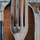 11 Fourchettes en Métal Argenté Orfèvre DAM  20.5 cm