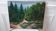 Oil painting on canvas forest landscape signed 30s