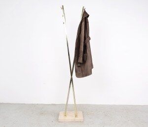 Romeo Rega brass coat rack, 1960s