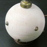 Vintage ball lamp 1950 ceramic & brass