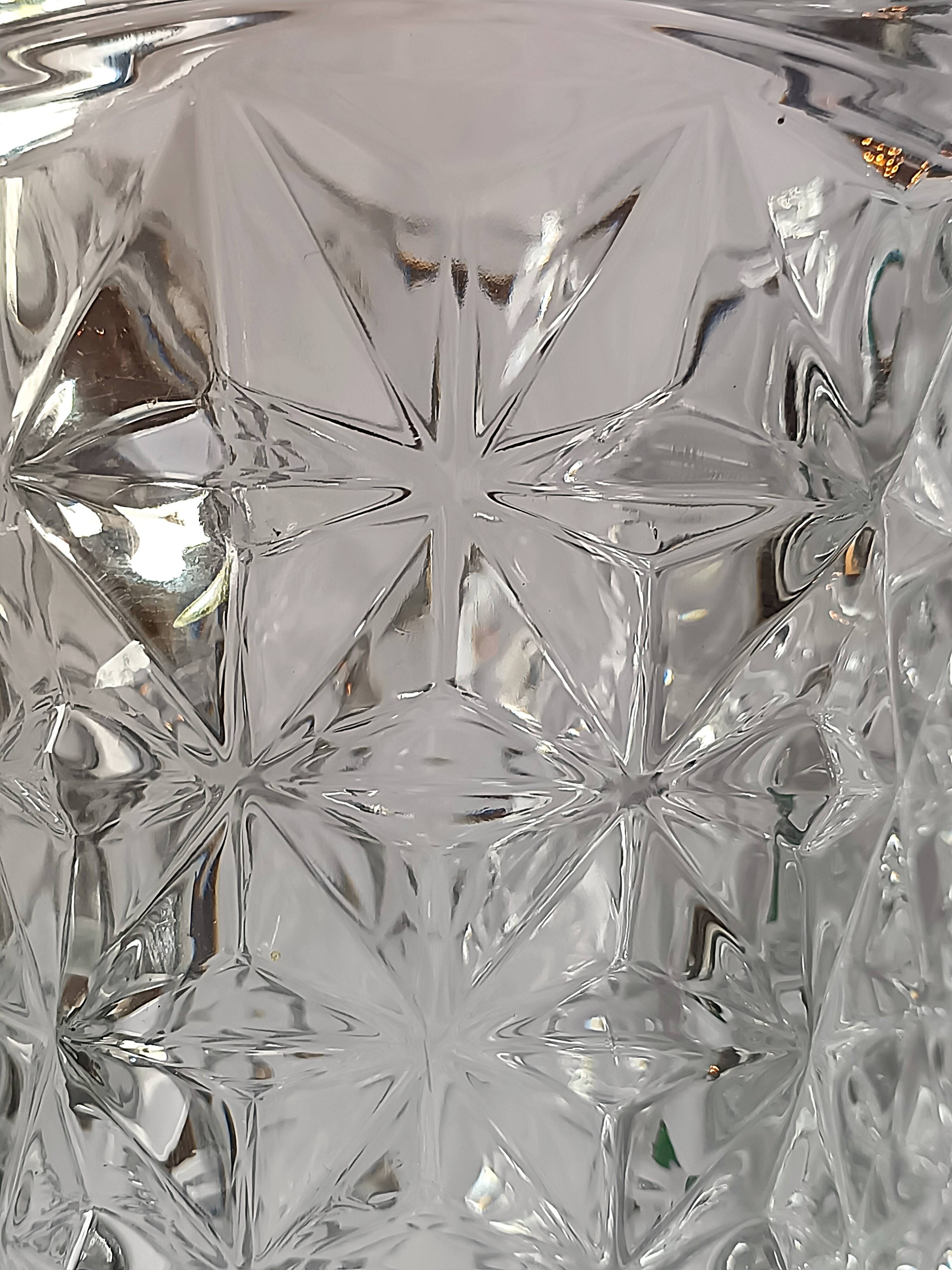 large vintage crystal vase flower decoration