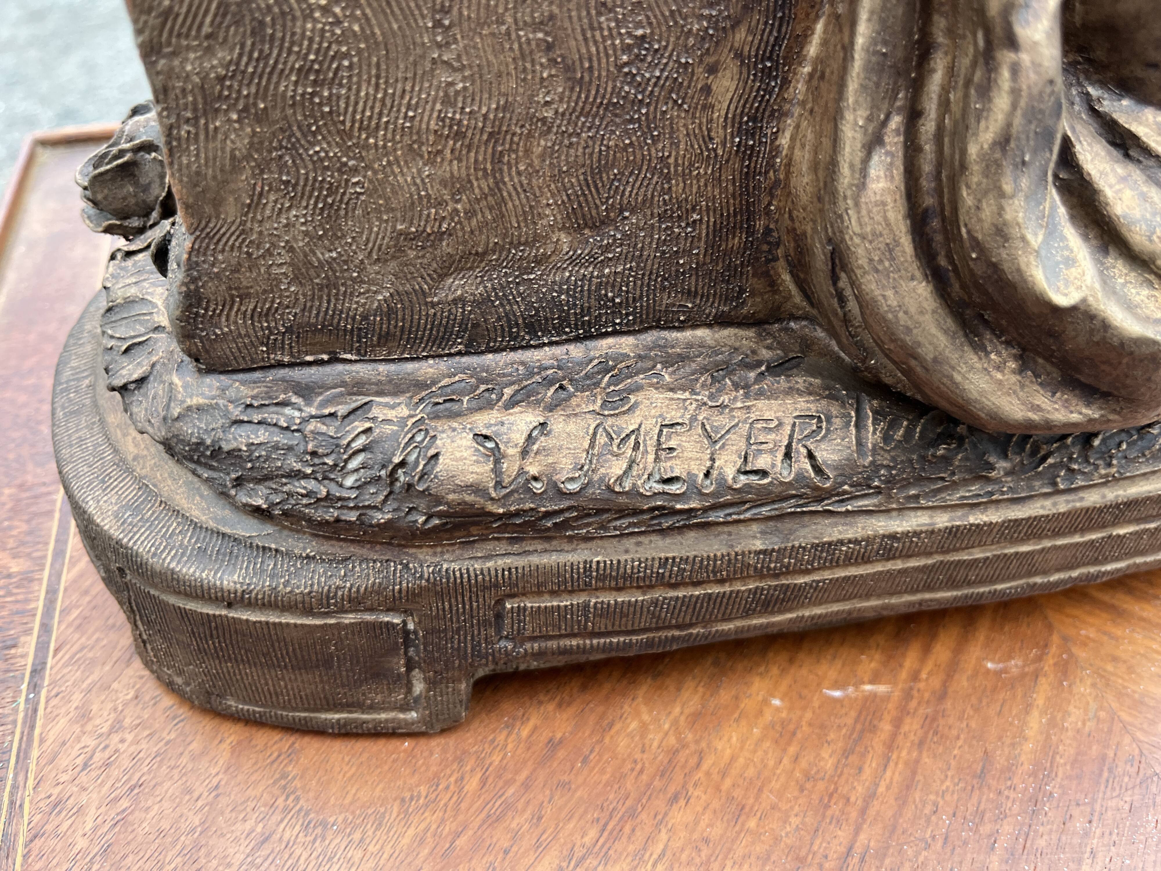 Meyer – Antique terracotta sculpture – Winged putto