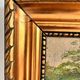 Vintage signed cottage landscape oil painting