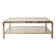 Vintage 1970s coffee table in brass and chrome in the style of Willy Rizzo.