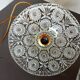 Vintage chiseled glass pendant light