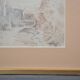Pencil drawing "Landscape of Ruins" 1918 signed and dated