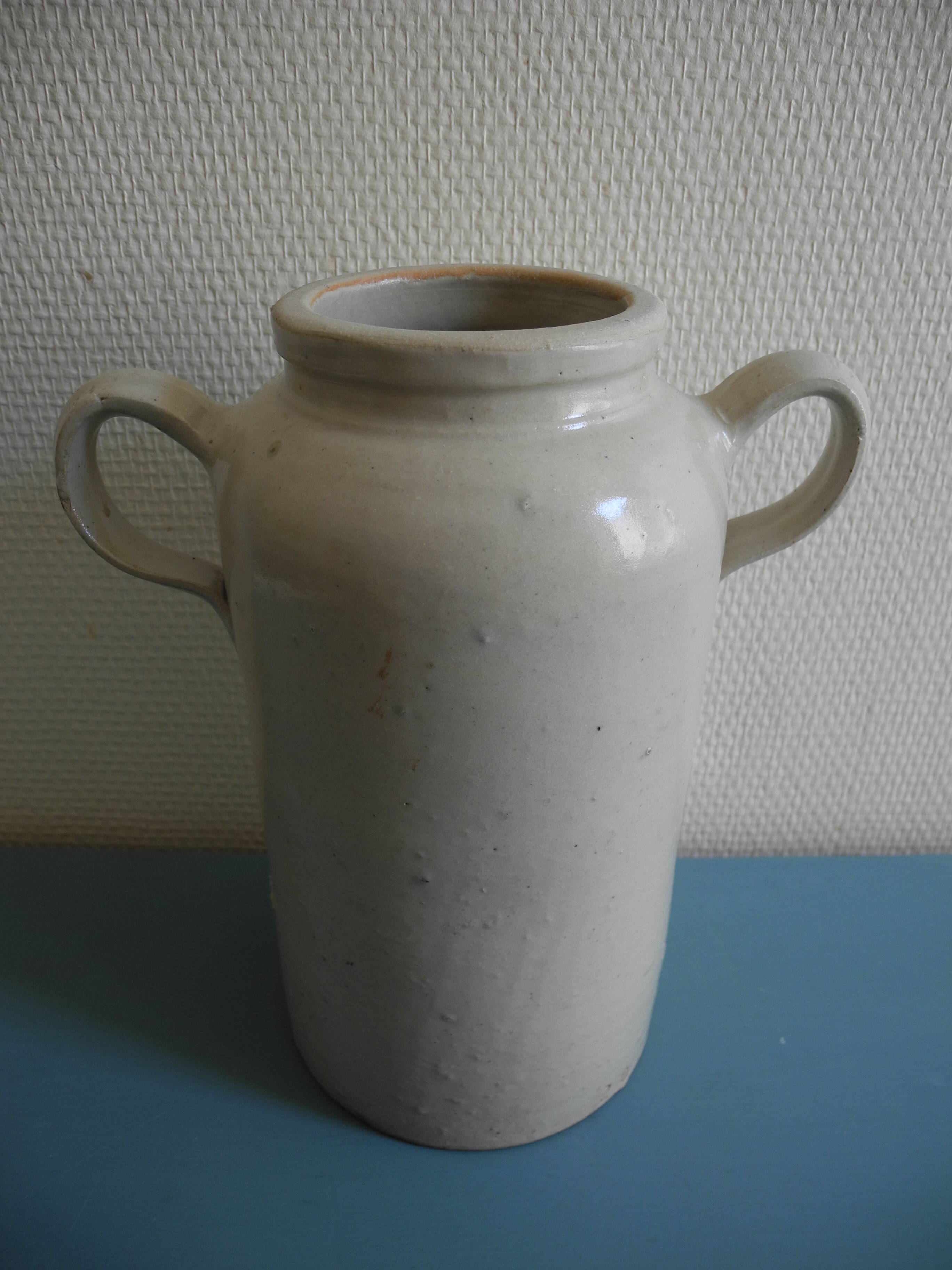 Antique glazed stoneware pot rustic decor antique french stoneware pot vase